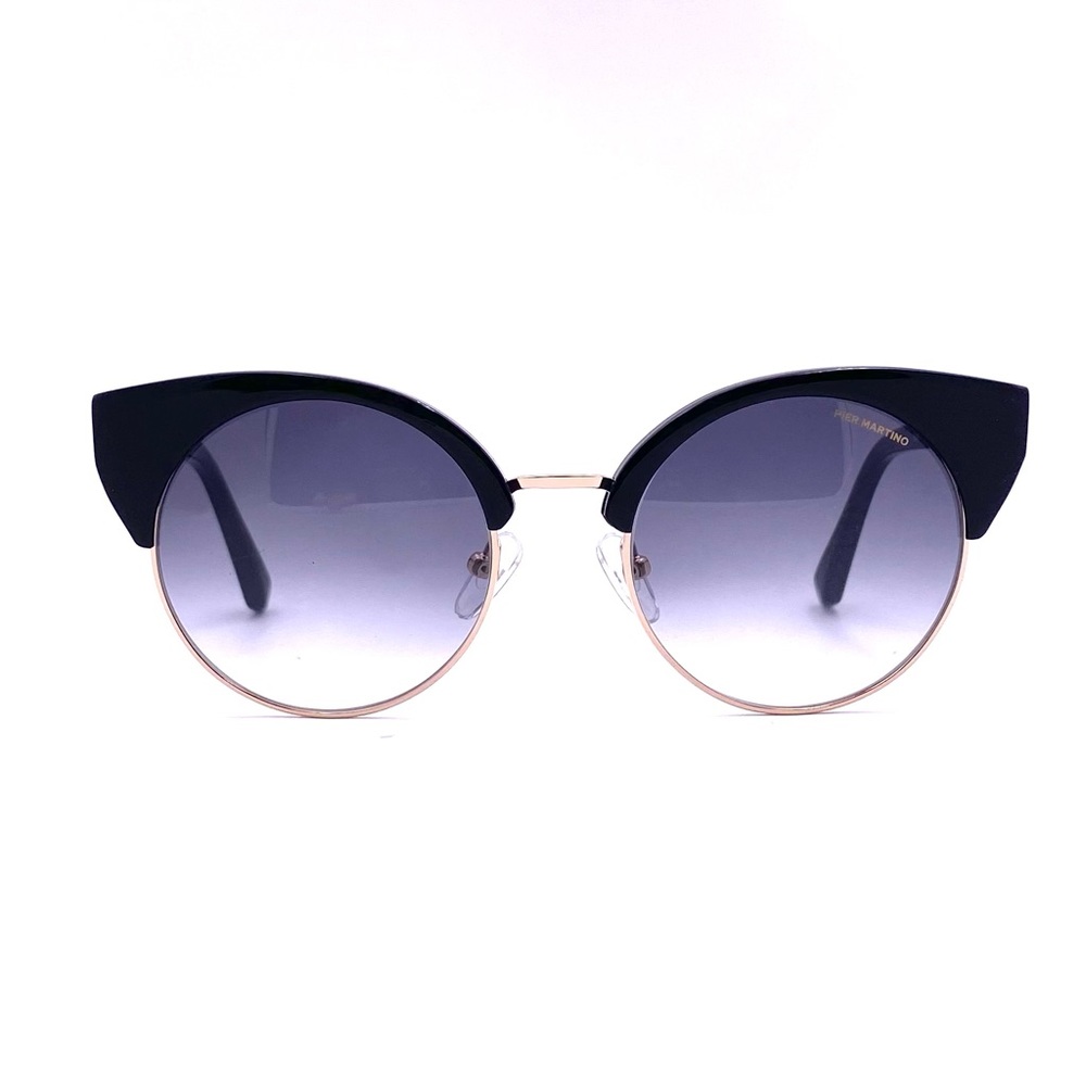 Pier Martino Sunglasses Black Brow with Hand-Set Swarovski Cryst…
